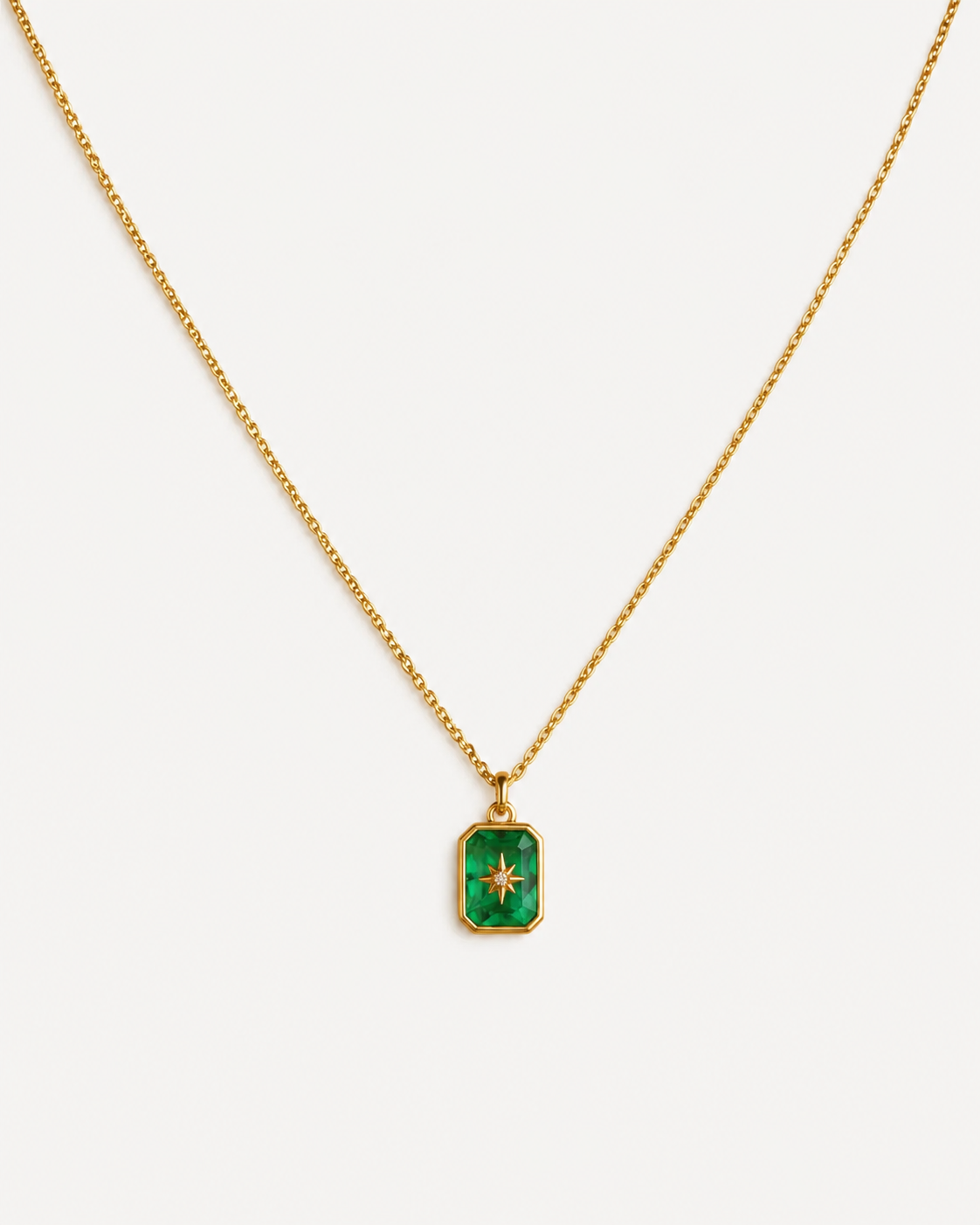 Geburtsstein-Kette 18K-Vergoldung