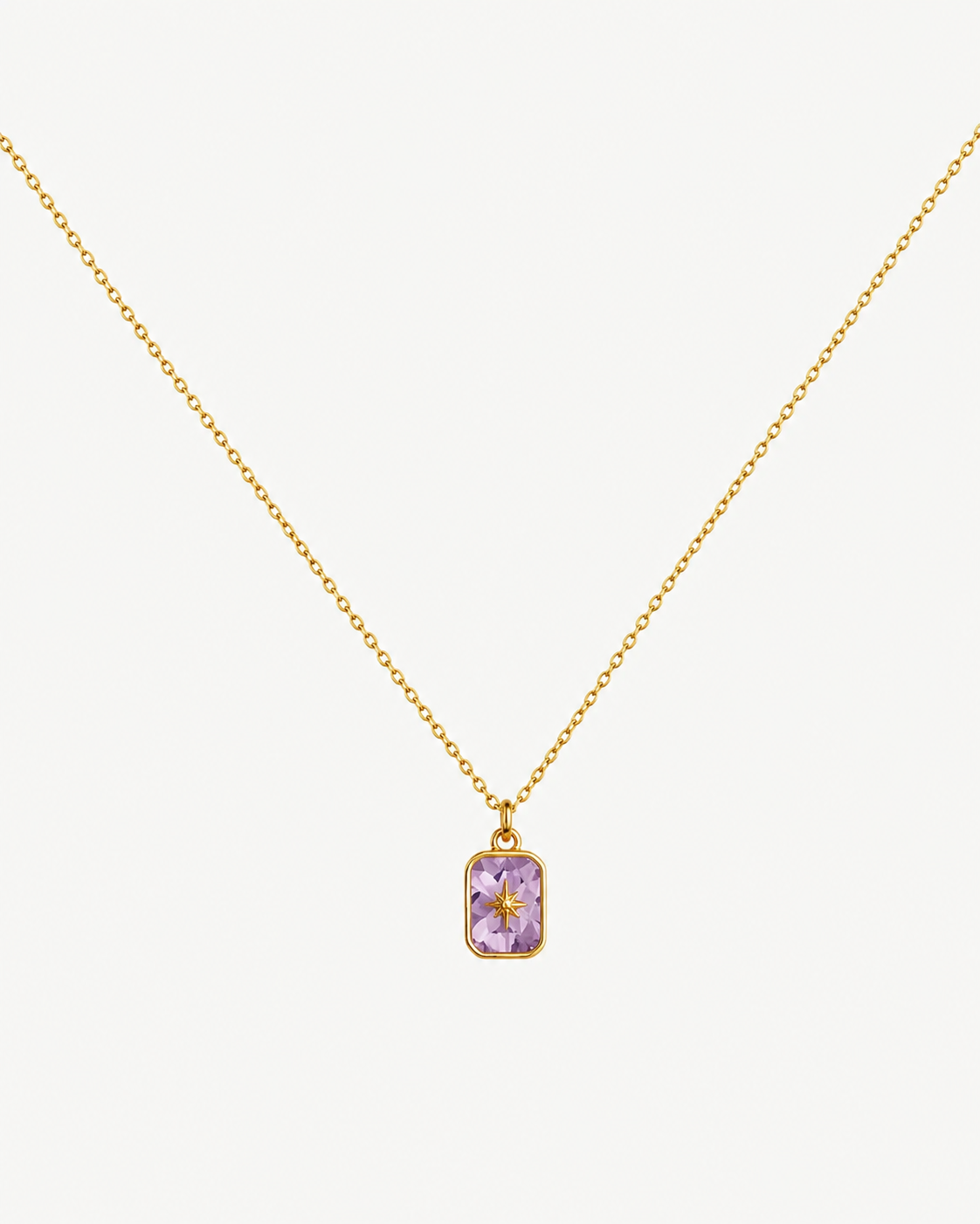 Geburtsstein-Kette 18K-Vergoldung
