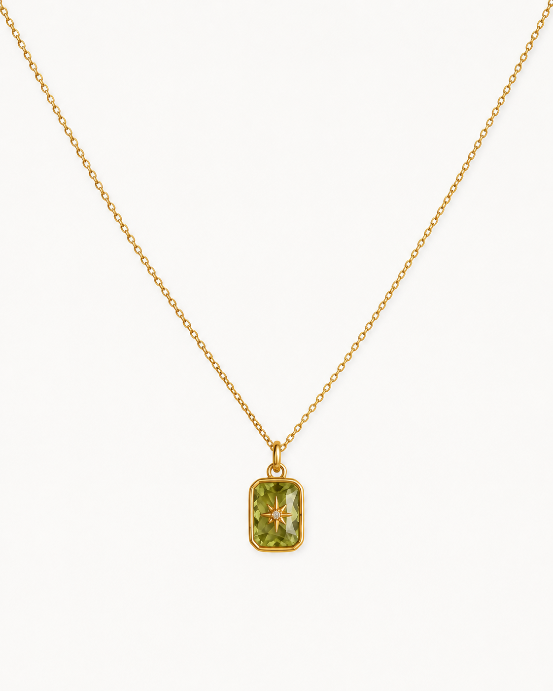 Geburtsstein-Kette 18K-Vergoldung