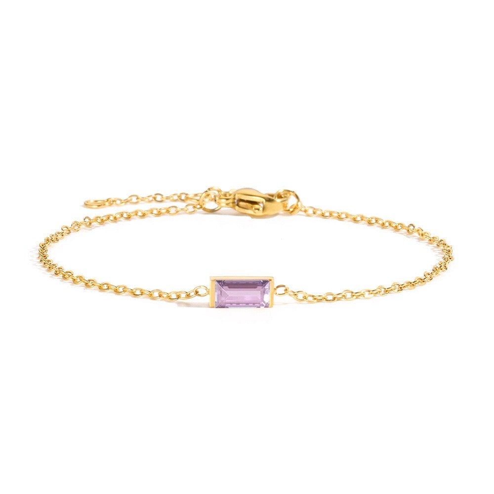 Geburtsstein-Armband 18K-Vergoldung