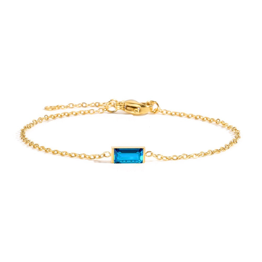 Geburtsstein-Armband 18K-Vergoldung
