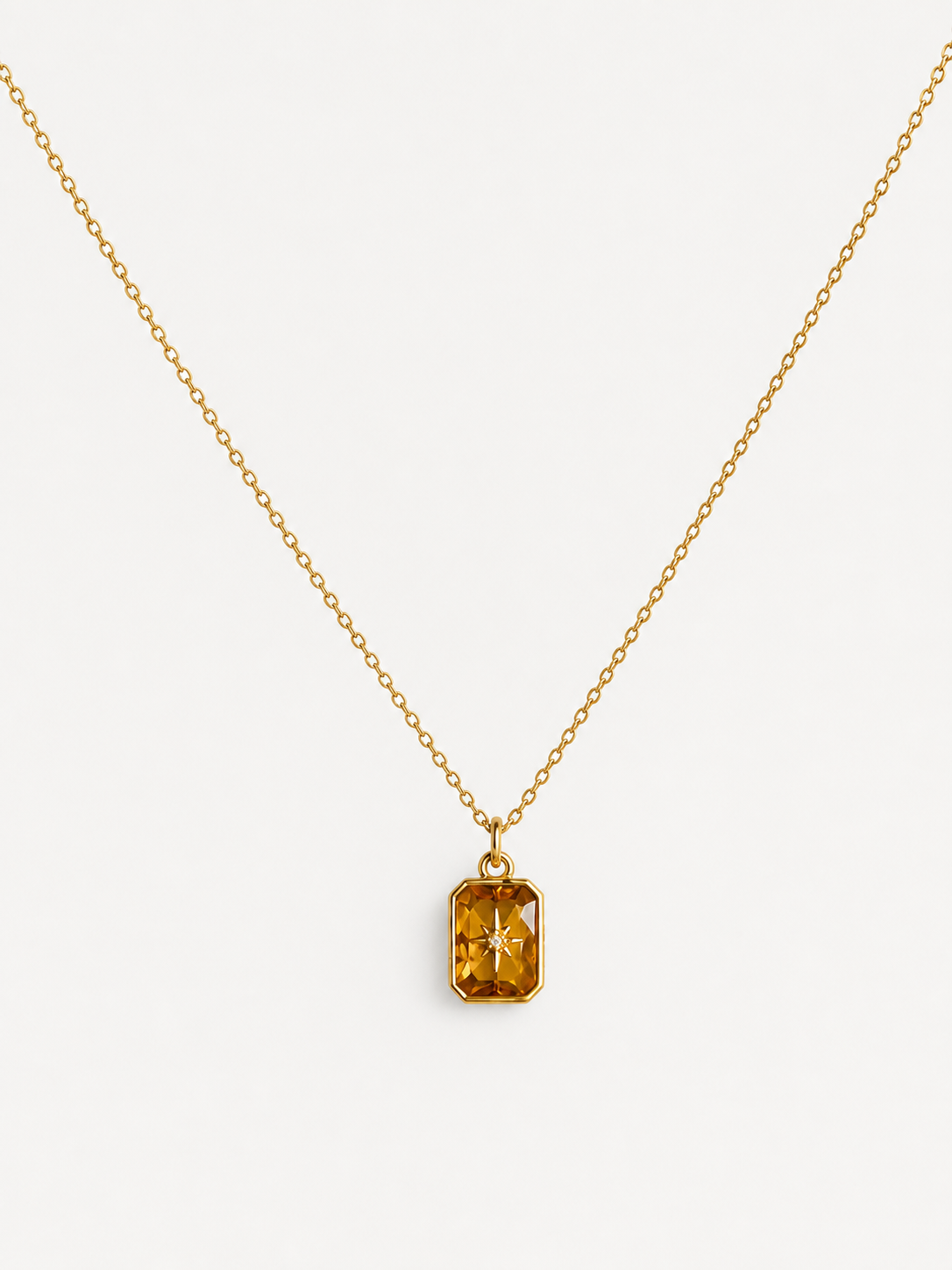 Geburtsstein-Kette 18K-Vergoldung