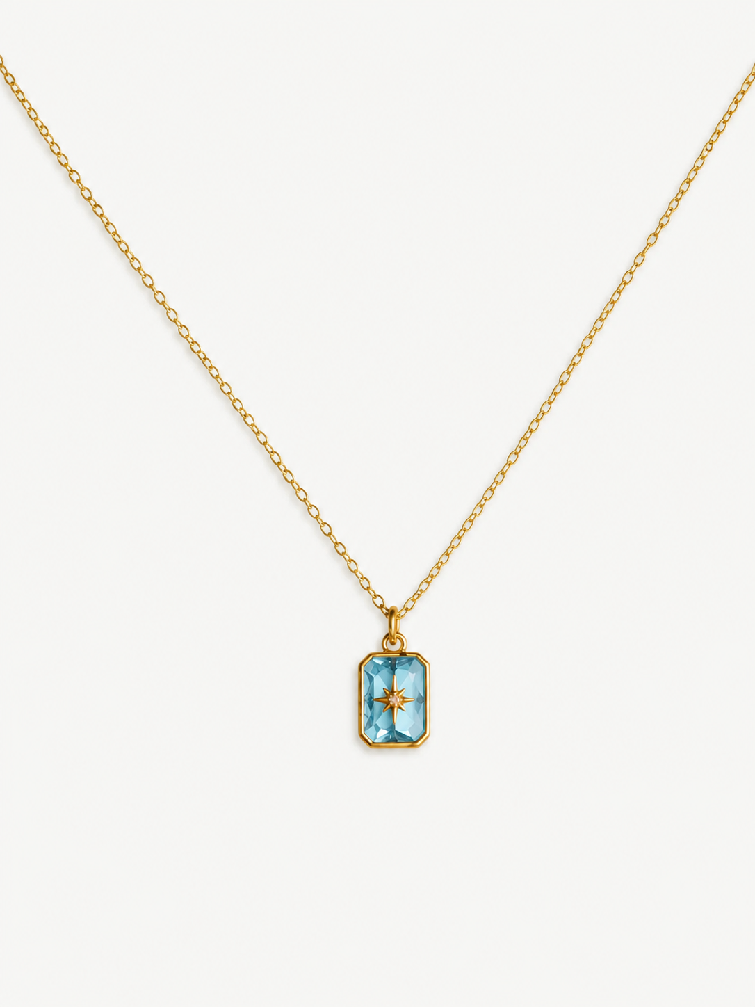 Geburtsstein-Kette 18K-Vergoldung