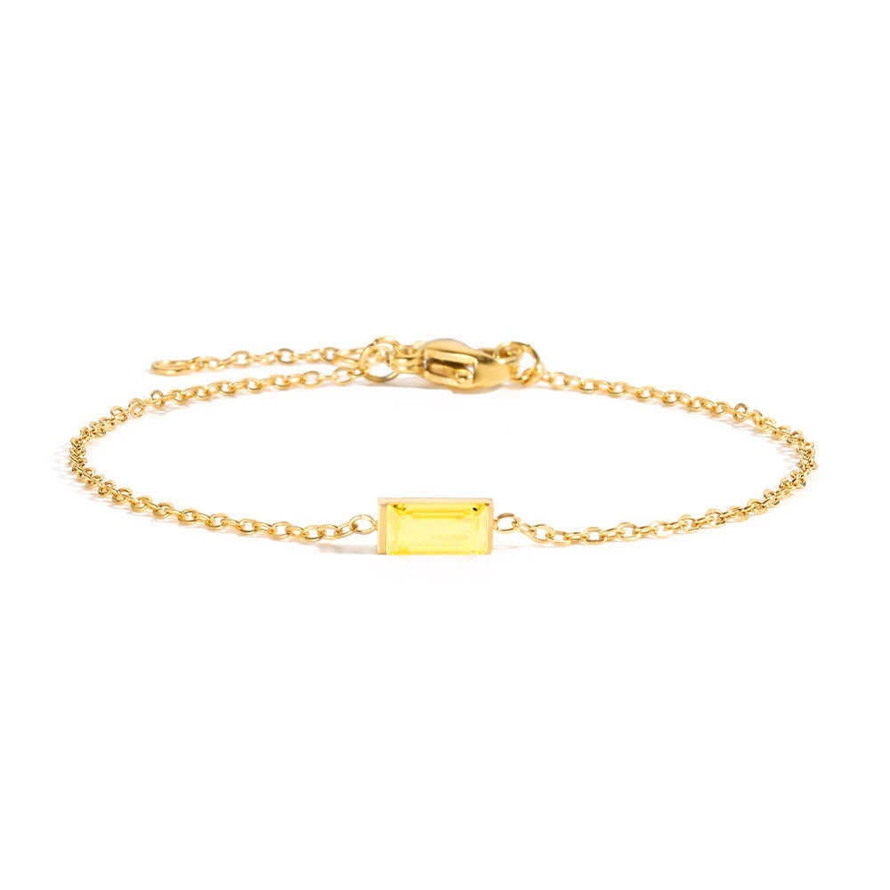 Geburtsstein-Armband 18K-Vergoldung