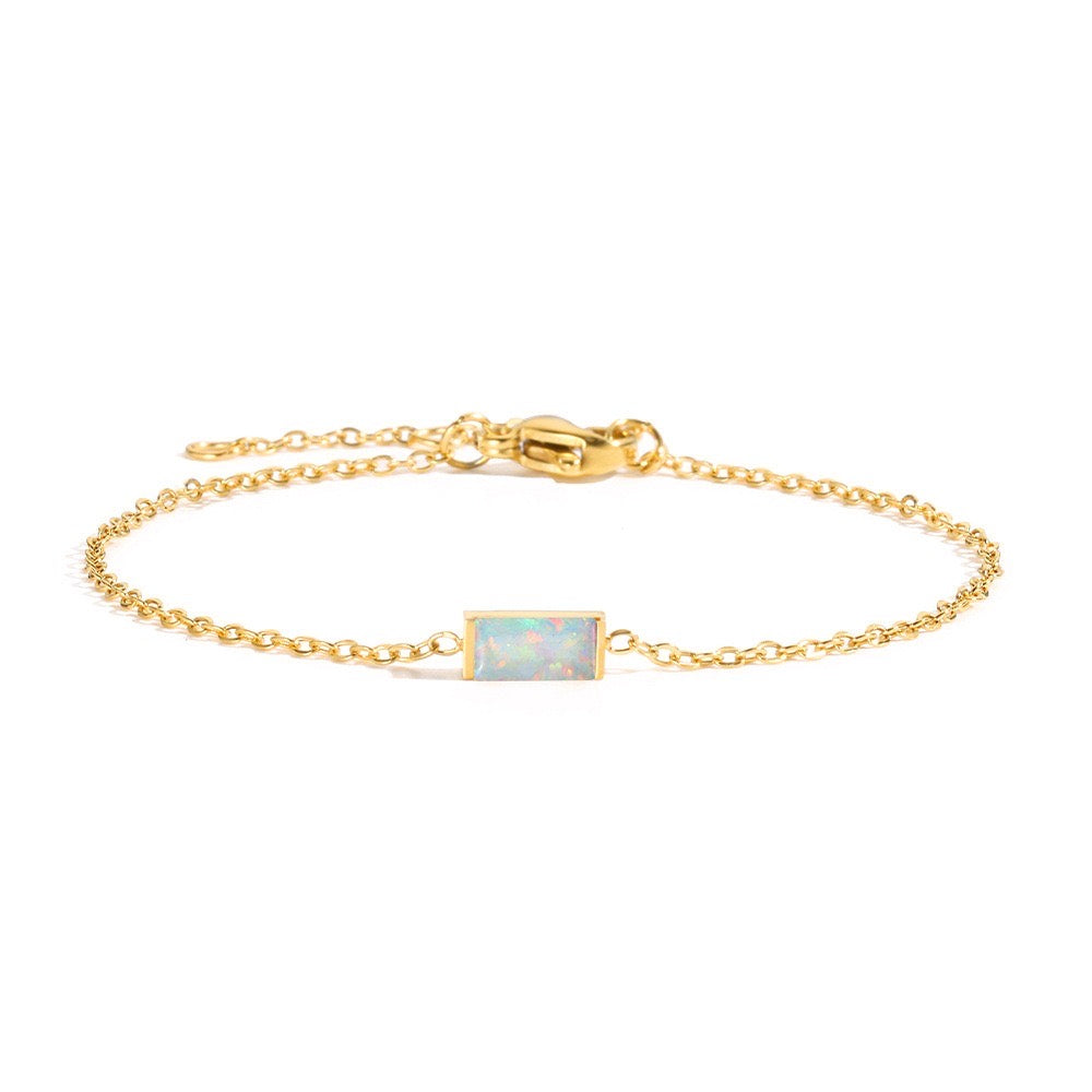 Geburtsstein-Armband 18K-Vergoldung