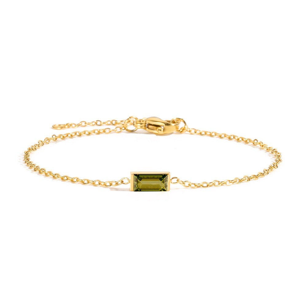 Geburtsstein-Armband 18K-Vergoldung