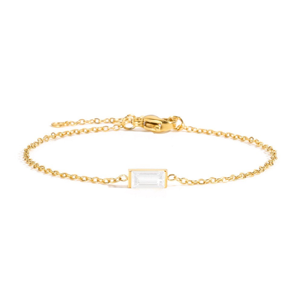 Geburtsstein-Armband 18K-Vergoldung