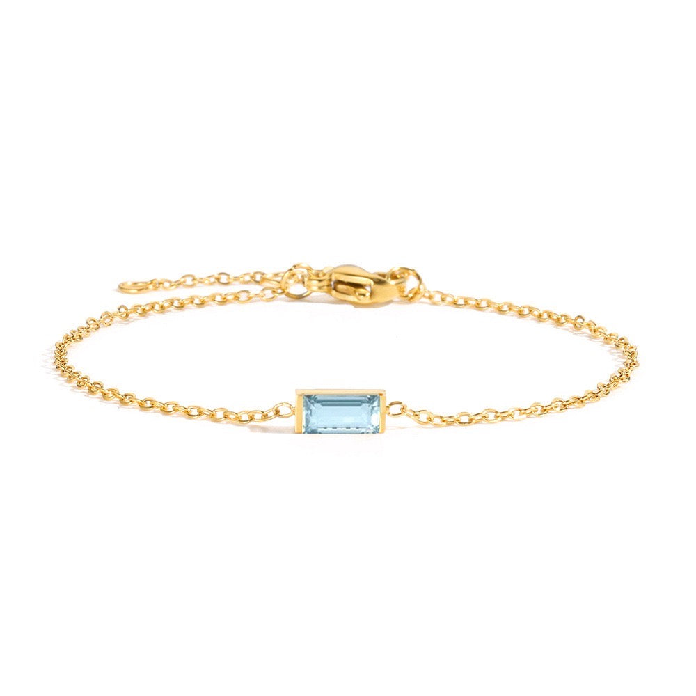 Geburtsstein-Armband 18K-Vergoldung