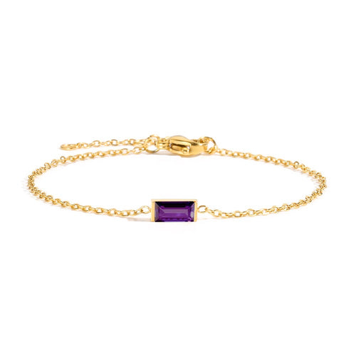 Geburtsstein-Armband 18K-Vergoldung