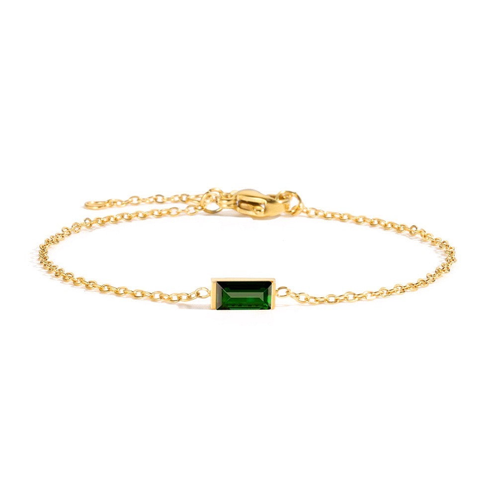 Geburtsstein-Armband 18K-Vergoldung