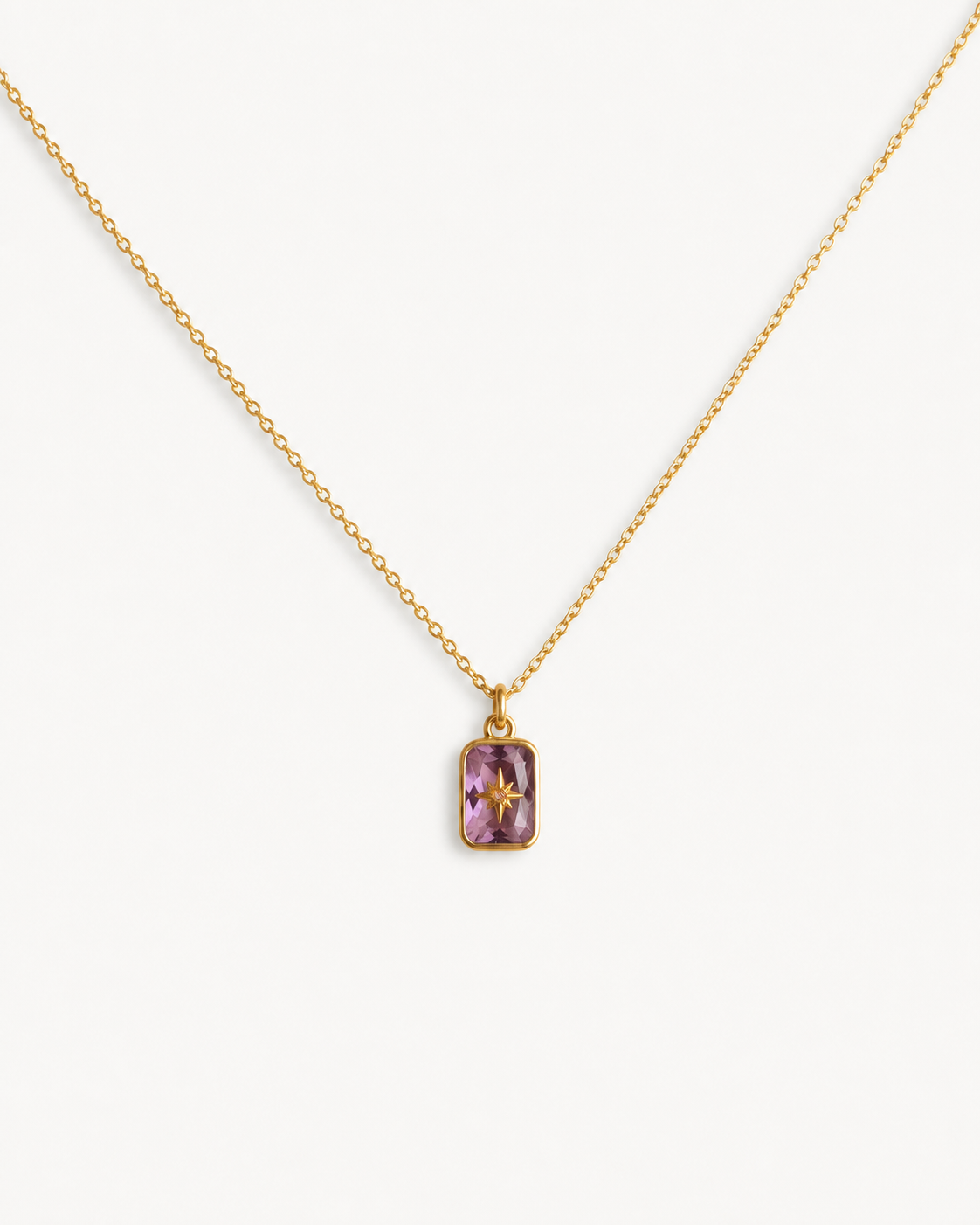 Geburtsstein-Kette 18K-Vergoldung