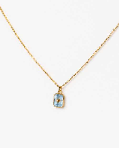 Geburtsstein-Kette 18K-Vergoldung