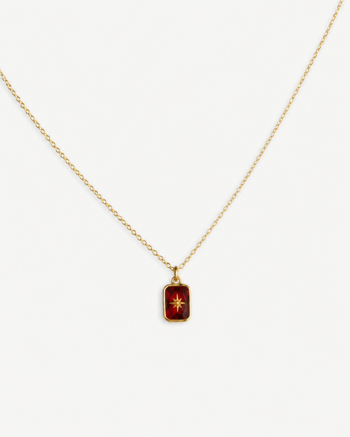 Geburtsstein-Kette 18K-Vergoldung – Januar